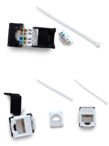 Keystone modul za patch panel RJ45 UTP Cat6 pozlaceni