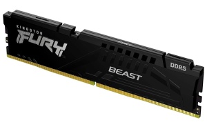 Kingston DDR5 16GB 6800MT/s [FURY BEAST], Non-ECC UDIMM, CL34 1.4V, 288-Pin 1Rx8, Black, w/Heatsink, XMP & EXPO KF568C34BBE-16 *