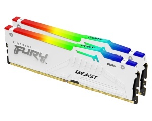 KINGSTON DIMM DDR5 64GB (2x32GB kit) 5600MT/s KF556C36BWEAK2-64 Fury Beast RGB White Expo - Img 2