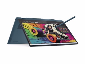 Laptop LENOVO Yoga 7 2in1 14AKP10 DOS/14" WUXGA OLED/Ryzen AI 5-340/24GB/1TB/bklt srb/smaragd - Img 5