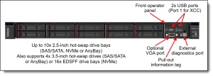 Lenovo ThinkSystem SR630 V3 Xeon Gold 6526Y (16C 2.8GHz 37.5MB Cache/195W), 32GB (1x32GB, 5600MHz 1Rx4 DDR5 RDIMM), 8 SAS/SATA, 9350-8i Internal, 1x1100W Titanium, 6 Performance Fans, XCC2 Platinum, Toolless V2 Rails 7D73A046EA - Img 1