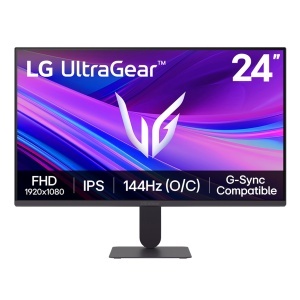 LG 23.8" UltraGear IPS FHD 1920x1080@144Hz Gaming, 16:9, 1500:1, 250 cd/m², 5ms, 178˚/178˚, HDR 10, AMD FreeSync, G-SYNC Compatible,1 HDMI, 1 DisplayPort, VESA 100x100mm, Tilt, Black, 3yw 24G411A-B