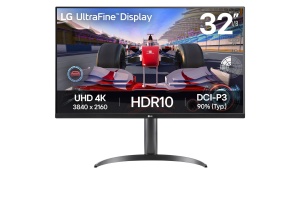 LG 31.5" UltraFine VA 4K UHD 3840x2160@60Hz, 16:9, 3000:1, 250 cd/m², 4ms, 178º/178º, HDR10, 2 HDMI, 1 DP, 5Wx2, VESA 100x100mm, Height, Pivot, Tilt, Black, 3yw 32UR550K-B