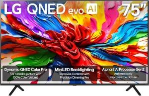LG LG 75'' (189 cm) 4K HDR Smart QNED TV, 2025 75QNED92A6A