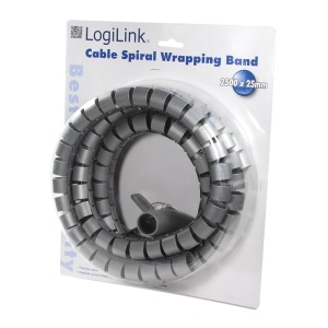 LogiLink spiralni držač za kablove 2.5m x 25mm srebrni - Img 3