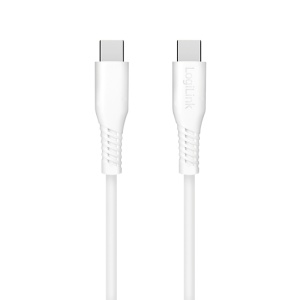 Logilink USB 2.0 Type C - C, M/M, 60 W, bela, 1.0m - Img 2