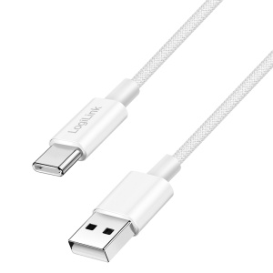 Logilink USB 2.0 Type C cable, C/M na USB - A/M, bela, 1.0m