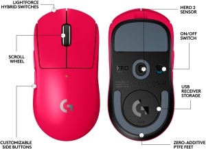 Logitech G Pro X Superlight 2 LightSpeed Wireless Gaming Mouse, Magenta - Img 3
