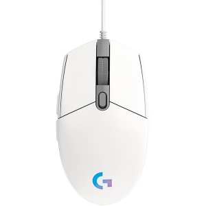 LOGITECH G102 LIGHTSYNC Corded Gaming Mouse - WHITE - USB - EER 910-005824