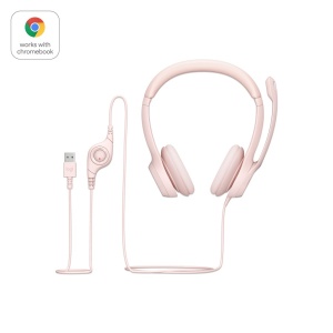 Logitech H390 ClearChat Comfort USB Headset Rose - Img 3