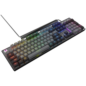 LORGAR Azar 514, Wired mechanical gaming keyboard, RGB backlight, 1680000 colour variations, 18 modes, keys number: 104, 50M clicks, linear dream switches, spring cable up to 3.4m, ABS plastic+metal, magnetic cover, 450*136*39mm, 1.17kg, black, EN layout  - Img 4