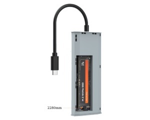 MAIWO USB 3.2 Gen2 x 1 Tip-C 6 u 1 SATA &PCIe NvMe M.2 Kućište sa HDMI/PD/USB , KH1001 - Img 2