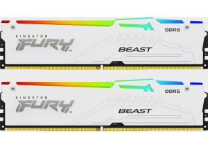 Memorija KINGSTON 32GB(2x16GB)/DIMM/DDR5/5600MHz/CL40/FURY Beast RGB/bela - Img 2