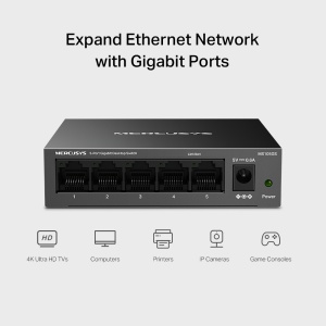 Mercusys MS105GS V2.0 5-Port Gigabit Desktop Switch Metal Housing * - Img 3