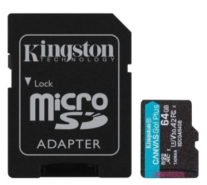 Micro SD Kingston 64GB Canvas Go Plus SDCG4/64GB +adapter * - Img 1