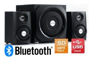 Microlab TMN9BT Aktivni drveni zvucnici 2.1 sistem 40W RMS (18W+2*11W) SD, USB, 3,5mm, Bluetooth - Img 3