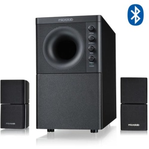 Microlab X3BT Aktivni drveni zvucnici 2.1 sistem 98W RMS, 3,5mm, Bluetooth - Img 4