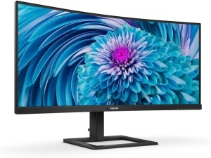 Monitor PHILIPS 346E2CUAE/00 34"/VA,zakrivljen,21:9/3440x1440/100Hz/1ms MPRT/HDMI,DP,USB/visina/crna - Img 2