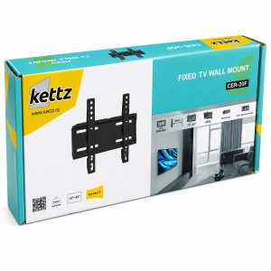 Nosač za TV Kettz CER-20F 13-43/vesa max 200x200/45kg/fiksni - Img 2