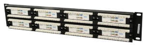 NPP-C648CM-001 Gembird Cat.6 48 port patch panel with rear cable management