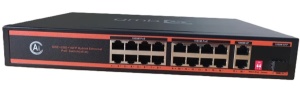 POE-GS1016PS1 GMB Switch,16 PoE 100/1000M, 2 UP-Link 100/1000M +1 SFP port,52V 300W,30W/PoE,VLAN,250 - Img 3