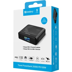 Powerbank Sandberg Travel 421-25 20000mAh PD100W/bežično punjenje - Img 9