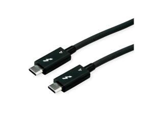 ROLINE Thunderbolt 4 Cable 40Gbit/s 100W C-C M/M passive crna 0.80 m - Img 2