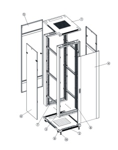 Safewell Rack orman 27U 600x800 - Img 2