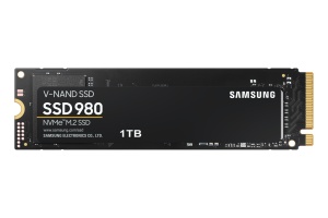 Samsung M.2 NVMe 1TB, 2280, PCIe Gen 3x4, 980, Read up to 3500 MB/s, Write up to 3,000 MB/s (single sided) MZ-V8V1T0BW