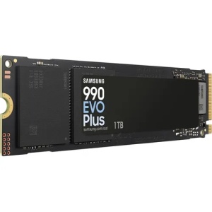 Samsung M.2 NVMe 1TB, 2280, PCIe Gen 4.0x4/5.0x2, 990 EVO Plus, Read up to 7150 MB/s, Write up to 6300 MB/s (single sided) MZ-V9S1T0BW