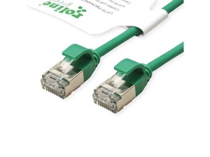 Secomp Roline GREEN U/FTP Data Center PatchCord 6A Slim LSOH zeleni 0.3m - Img 1