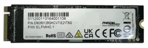 SSD PHISON 128GB M.2 NVMe EM280128GHCV7-E21TAS BULK