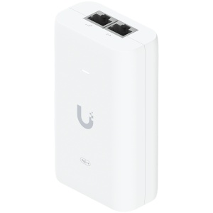 UBIQUITI PoE++ Adapter; Delivers up to 60W of PoE++; Surge, peak pulse, and overcurrent protection; Contains RJ45 data input, AC cable with earth ground, and PoE++ output; LED indicator for status monitoring. U-POE-PLUS_PLUS-EU