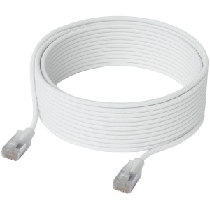 Ubiquiti UniFi UACC-Cable-Patch-EL-C6A-8M-W Premium Patch Cable Ultra-thin braided, designed and optimized for 10 GbE networking, RJ45 UACC-CABLE-PATCH-EL-C6A-8M-W