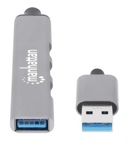 USB HUB 4port Manhattan 168427 3.0/3xUSB 2.0 480Mbps/1xUSB 3.0 5Gbps/sivi - Img 2