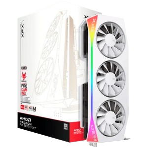 XFX Mercury AMD Radeon RX 9070XT OC White Magnetic Air Edition with RGB 16GB GDDR6 HDMI 3xDP, AMD RDNA 4 RX-97TMARGW9