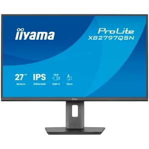 27" IPS-panel, 2560x1440, EyeComfort, 15cm Height Adj. Stand, USB-C Dock (LAN/65W PD/DP-OUT) 1ms, 350cd/m2, Speakers, USB-C, HDMI, DisplayPort, USB HUB (2x3.2+2xC) XB2797QSN-B1