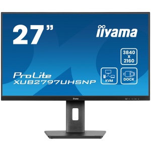 27" IPS-panel, 3840x2160 UHD, USB-C Dock (96W PD, LAN, DP-OUT, USB 3x3.2+1xC(15W)), 4ms, 15cm height adj. stand, 350cd/m2, HDMI, DisplayPort, Speakers XUB2797UHSNP-B1