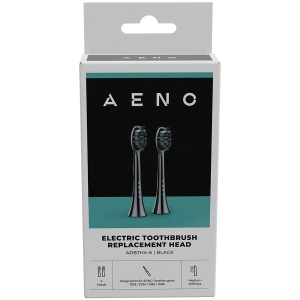 AENO Replacement toothbrush heads, Black, Dupont bristles, 2pcs in set (for ADB0004/ADB0006 and ADB0003/ADB0005) ADBTH4-6 - Img 2