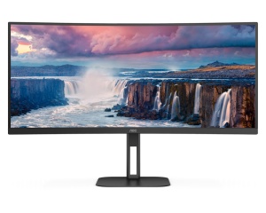 AOC 34 inča CU34V5C/BK UWQHD 3440x1440 100 Hz USB-C 65W zakrivljeni monitor - Img 1