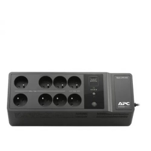 APC APC Back-UPS 650VA, Standby, Floor, 650VA/400W, 230V, AVR, 8x Schuko (6x Full + 2x Surge), USB Type-A Fast Charger Port (2.4A), PF 0.61 (Full load), Battery 7Ah (APCRBC110), Line Protection RJ-45 BE650G2-GR