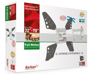 BARKAN 3400LW.W LCD TV zglobni zidni nosač do 70 inča beli za ravne i zakrivljene televizore - Img 2