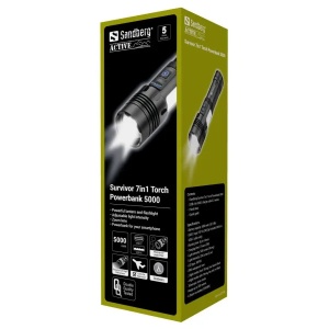 Baterijska lampa i powebank Sandberg Survivor 7u1 5000 421-08 - Img 4
