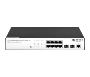 BDCOM S2500-8T2S ,switch 8 x Gigabit RJ45, 2 x Gigabit SFP, L3-lite