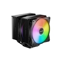 be quiet! PURE ROCK PRO 3 LX [LGA-1851 Default ILM and RL-ILM support/AM5], 250W TDP, Two Light Wings LX 120mm PWM ARGB fan max. 34.8dB(A), 6 high-performance 6mm heat pipes with HDT technology BK043