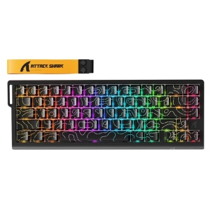 Bežična gaming tastatura Attack Shark X68Pro HE Magnetic Swith/8KHz/TriMode/RT/SnapTap/Black cont