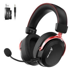 Bežične gaming slušalice Attack Shark L30PRO 50mm/7.1 Surround/TriMode/Aluminium/1100mAh/Black red