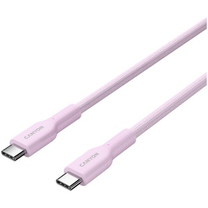 CANYON cable OnWire 60CL C-C 60W COLOR Braided 1m Pink CND-CCAP60AB10PK - Img 2