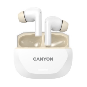 CANYON headset HEXAGON 7 TWS ANC+ENC Wireless Charge White Beige CNS-TWS7WB - Img 3