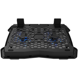 CANYON NS03, Cooling stand dual-fan with 2x2.0 USB hub, support up to 10”-15.6” laptop, ABS plastic and iron, Fans dimension:125*125*15mm(2pcs), DC 5V, fan speed: 800-1000RPM, size:340*265*30mm, 435g CNE-HNS03 - Img 2